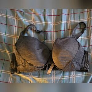 Lane Bryant Gray Lace Trim Bra